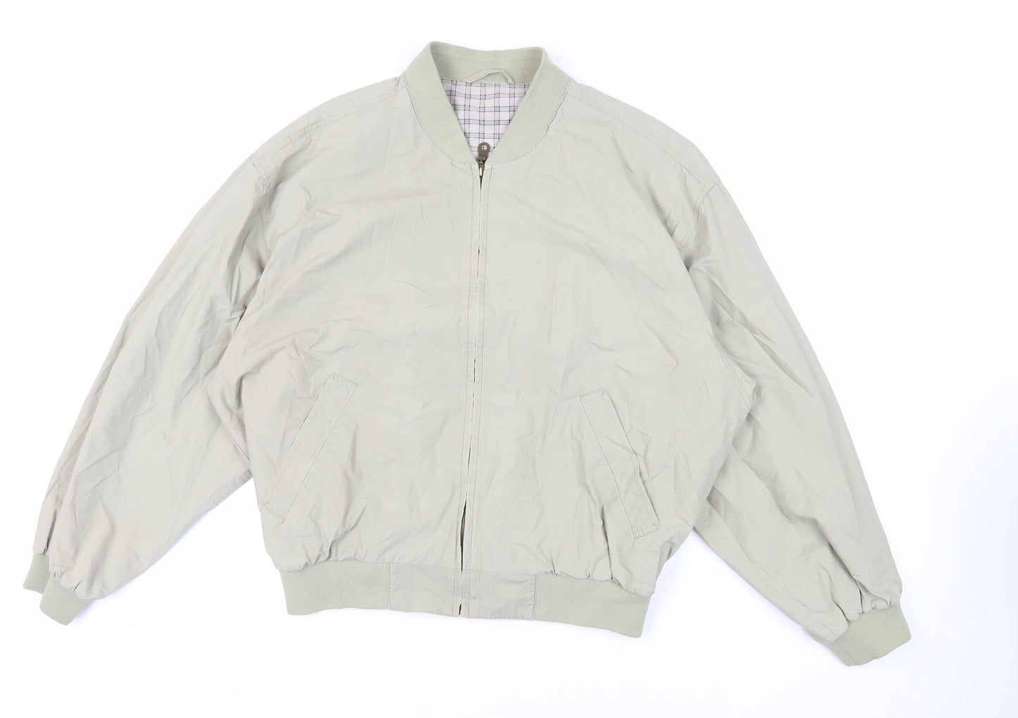 Mens UK Size L St Michael Green Bomber Jacket