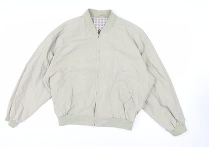 Mens UK Size L St Michael Green Bomber Jacket