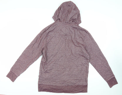 Twisted Soul Mens Purple Cotton Full Zip Hoodie Size L - Pockets