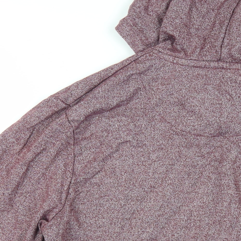 Twisted Soul Mens Purple Cotton Full Zip Hoodie Size L - Pockets