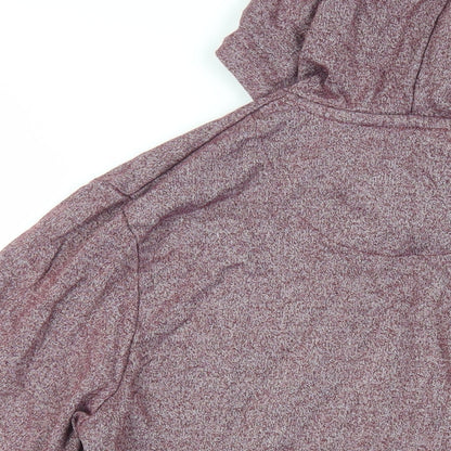 Twisted Soul Mens Purple Cotton Full Zip Hoodie Size L - Pockets