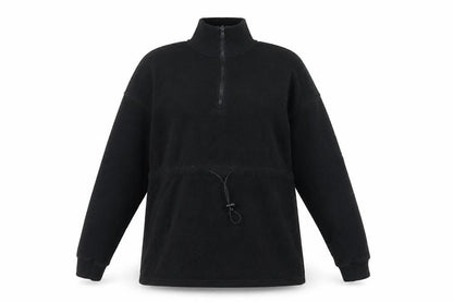 Active People Womens Black Polyester Pullover Sweatshirt Size 8 Drawstring - Adjustable Waist