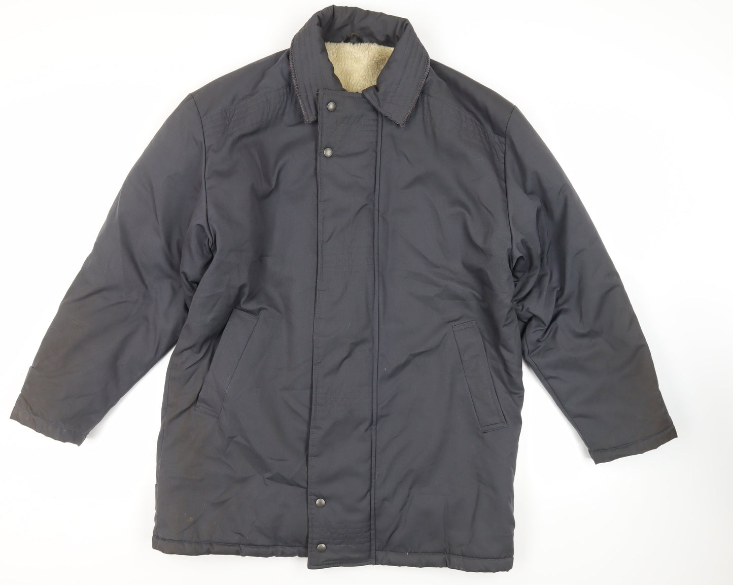 Mens UK Size M St Michael Blue Pea Coat