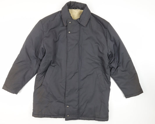 Mens UK Size M St Michael Blue Pea Coat