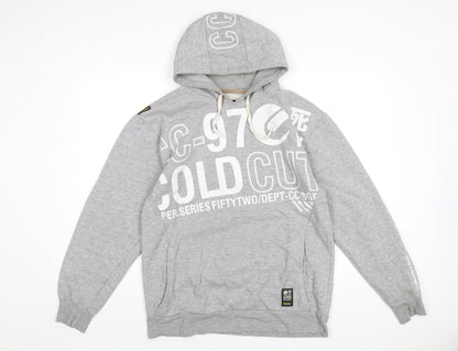 Super Coldcut Mens Grey Cotton Pullover Hoodie Size XL