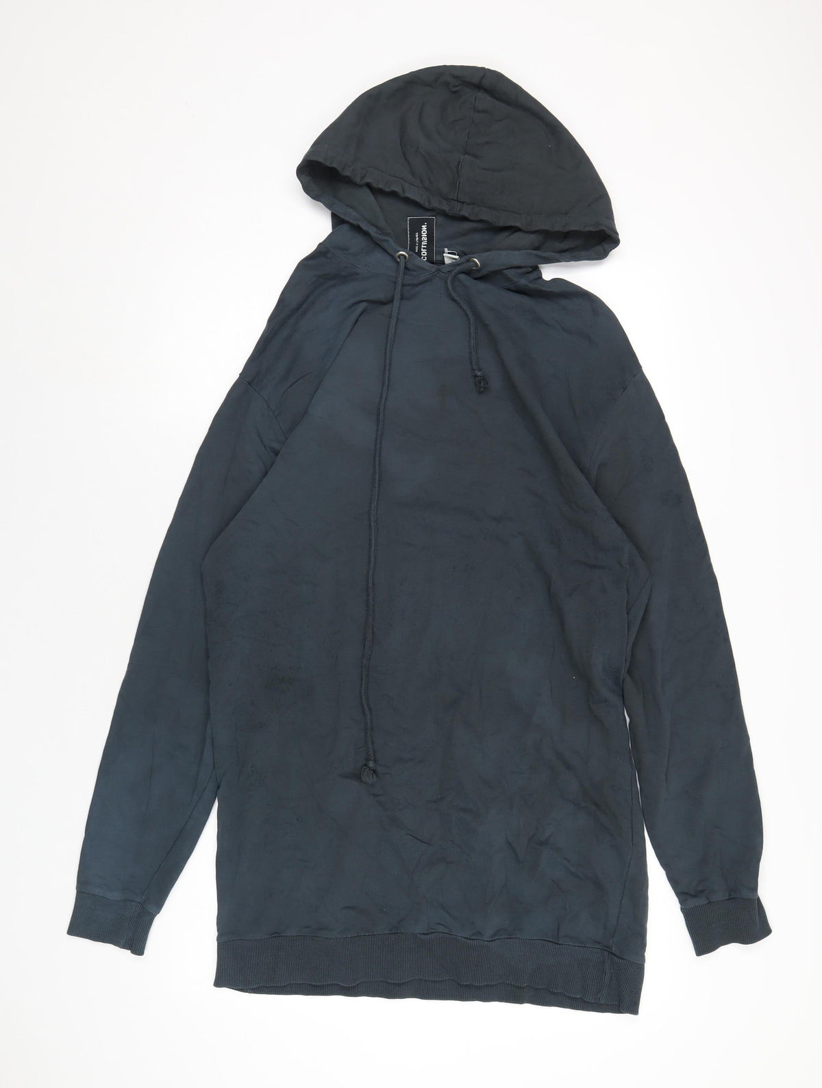 Collusion Womens Blue Cotton Pullover Hoodie Size 6 Pullover