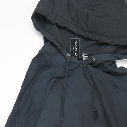 Collusion Womens Blue Cotton Pullover Hoodie Size 6 Pullover