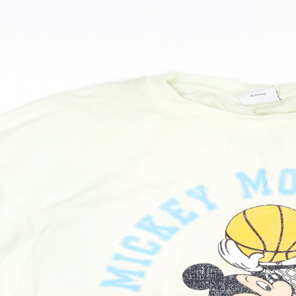 Womens UK Size 16 Disney Yellow Pullover Sweatshirt