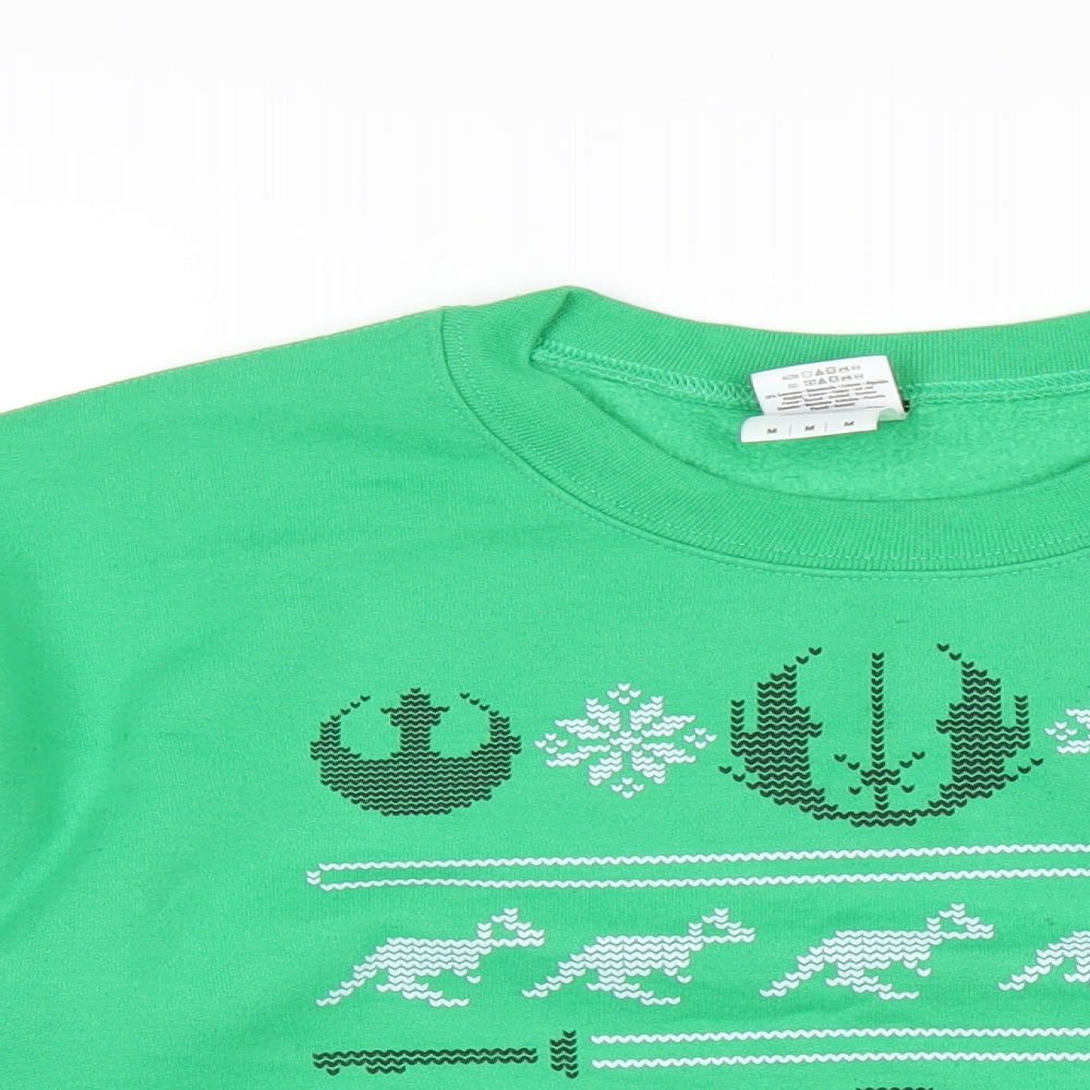 Mens UK Size M Star Wars Green Pullover Sweatshirt