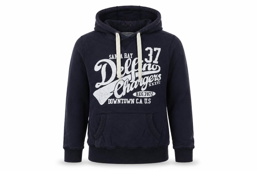 Next Mens Blue Cotton Pullover Hoodie Size M