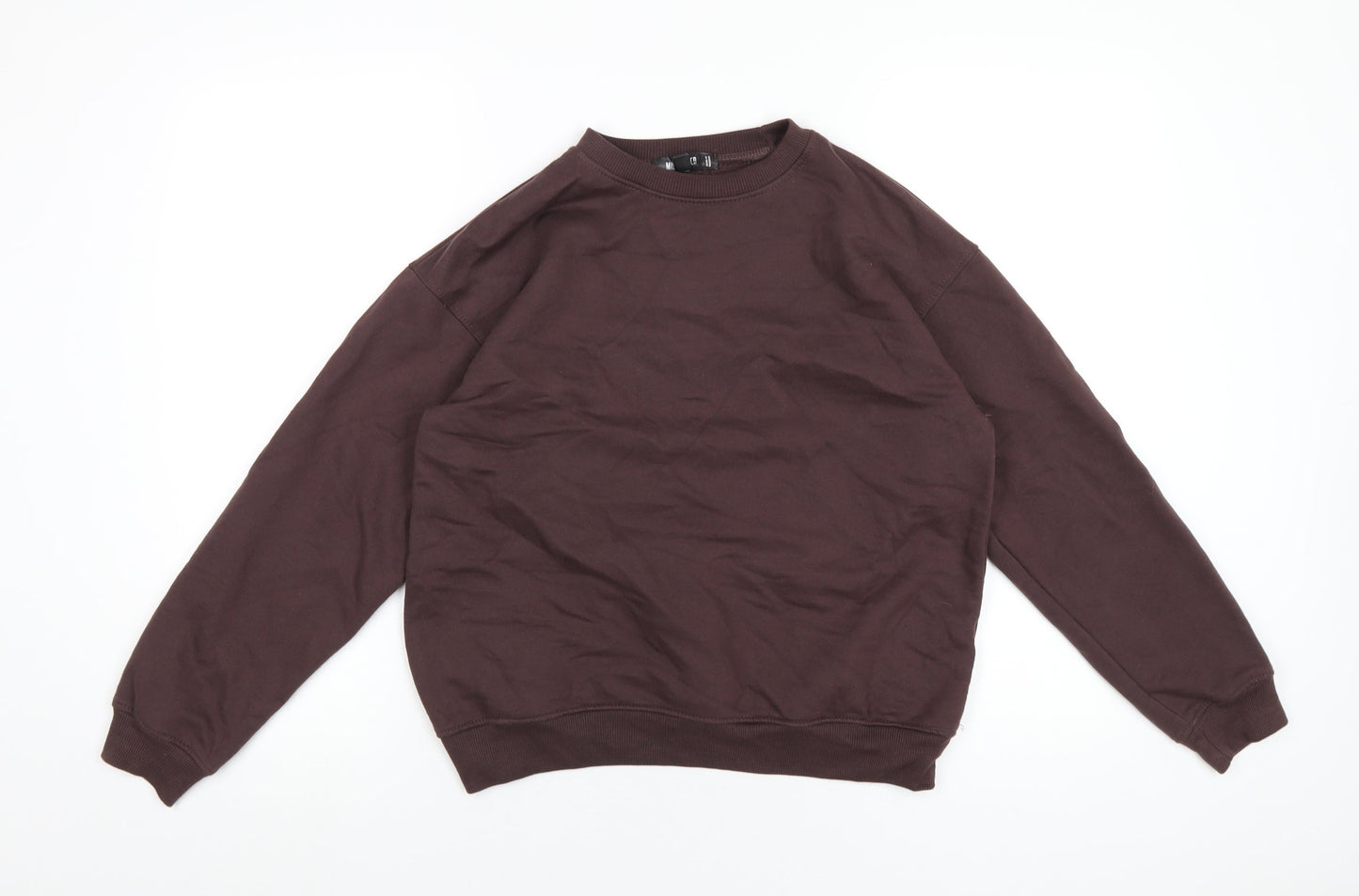 Missguided Womens Brown Cotton Pullover Sweatshirt Size 4 Pullover