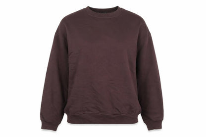 Front view of Missguided women’s brown cotton pullover sweatshirt, size UK 4, pullover