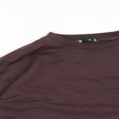 Missguided Womens Brown Cotton Pullover Sweatshirt Size 4 Pullover
