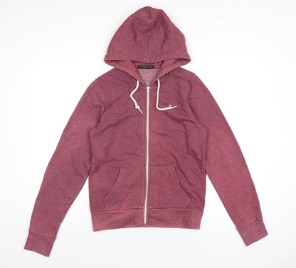 Blonde + Blonde Womens Red Polyester Full Zip Hoodie Size 12 Zip