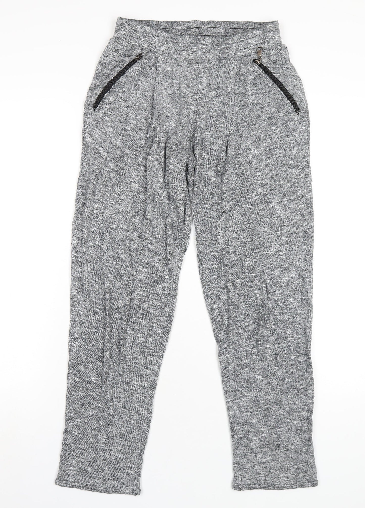 Quinze Heures Pars Trente Womens Grey Polyester Jogger Trousers Size 28 in L28 in Regular