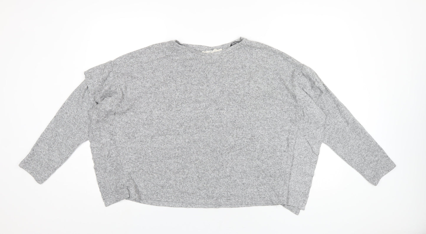 Womens UK Size S H&M Grey Basic T-Shirt