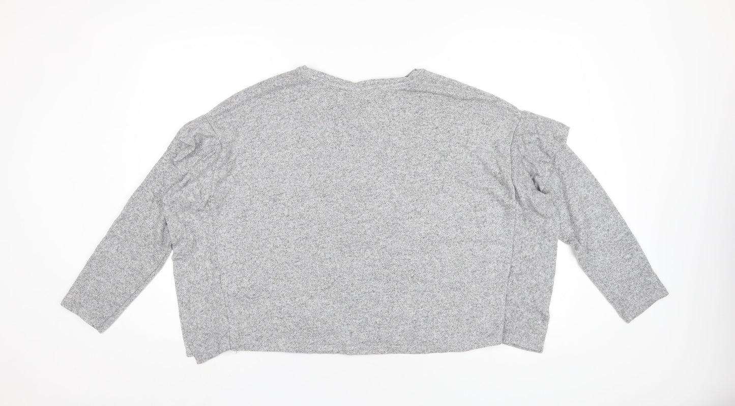 Womens UK Size S H&M Grey Basic T-Shirt