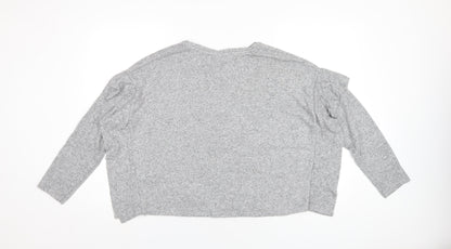 Womens UK Size S H&M Grey Basic T-Shirt