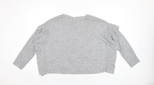 Womens UK Size S H&M Grey Basic T-Shirt