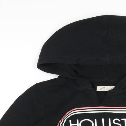 Hollister Womens Black Cotton Pullover Hoodie Size XS Pullover