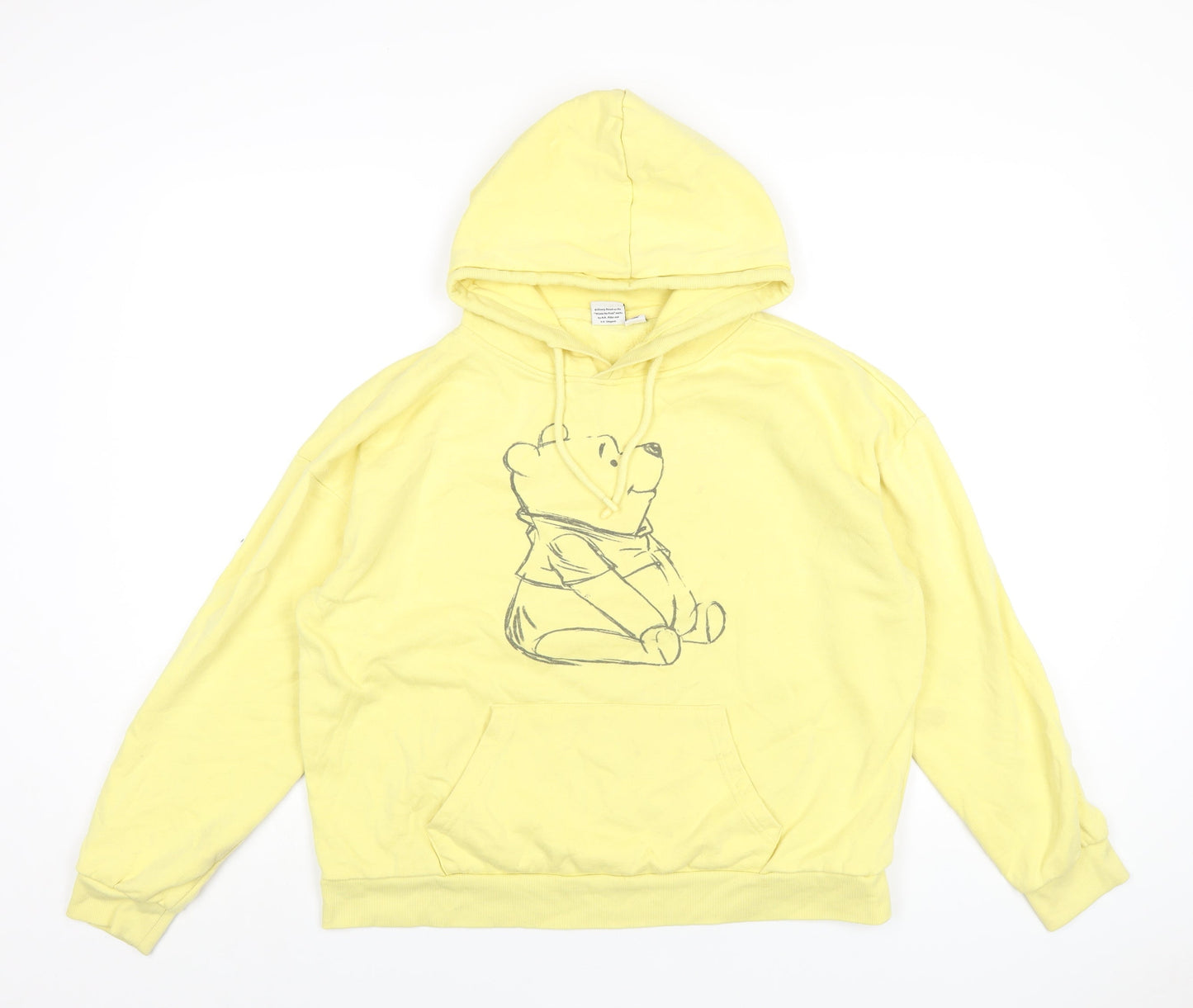 Womens UK Size 12 Disney Yellow Pullover Hoodie