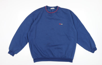 Geezer Mens Blue Cotton Pullover Sweatshirt Size XL