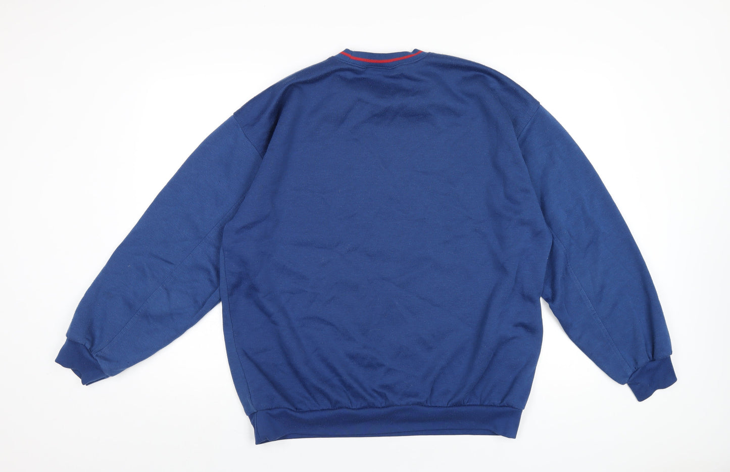 Geezer Mens Blue Cotton Pullover Sweatshirt Size XL