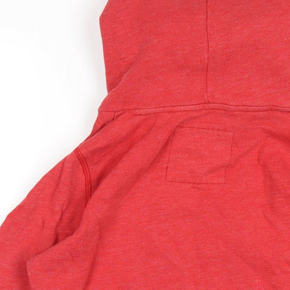 Hollister Womens Red Cotton Pullover Hoodie Size M Pullover