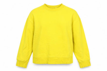 Oysho Womens Yellow Cotton Pullover Sweatshirt Size M Pullover