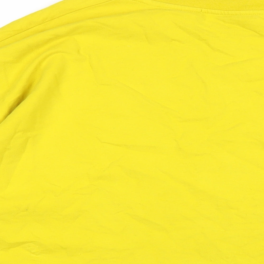 Oysho Womens Yellow Cotton Pullover Sweatshirt Size M Pullover