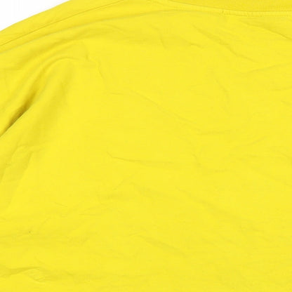 Oysho Womens Yellow Cotton Pullover Sweatshirt Size M Pullover