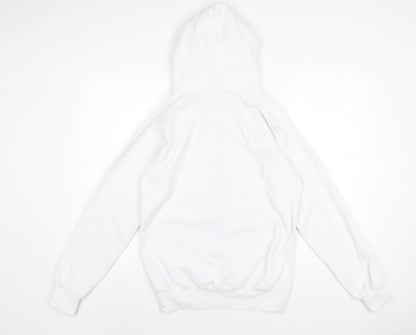 Lipsy Womens White Cotton Pullover Hoodie Size S Pullover