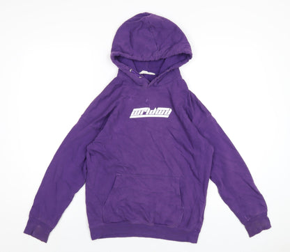 H&M Girls Purple Cotton Pullover Hoodie Size 10-11 Years Pullover