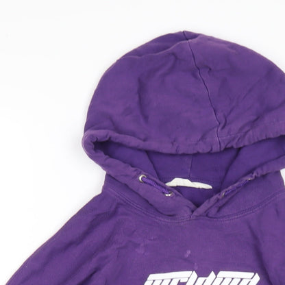H&M Girls Purple Cotton Pullover Hoodie Size 10-11 Years Pullover