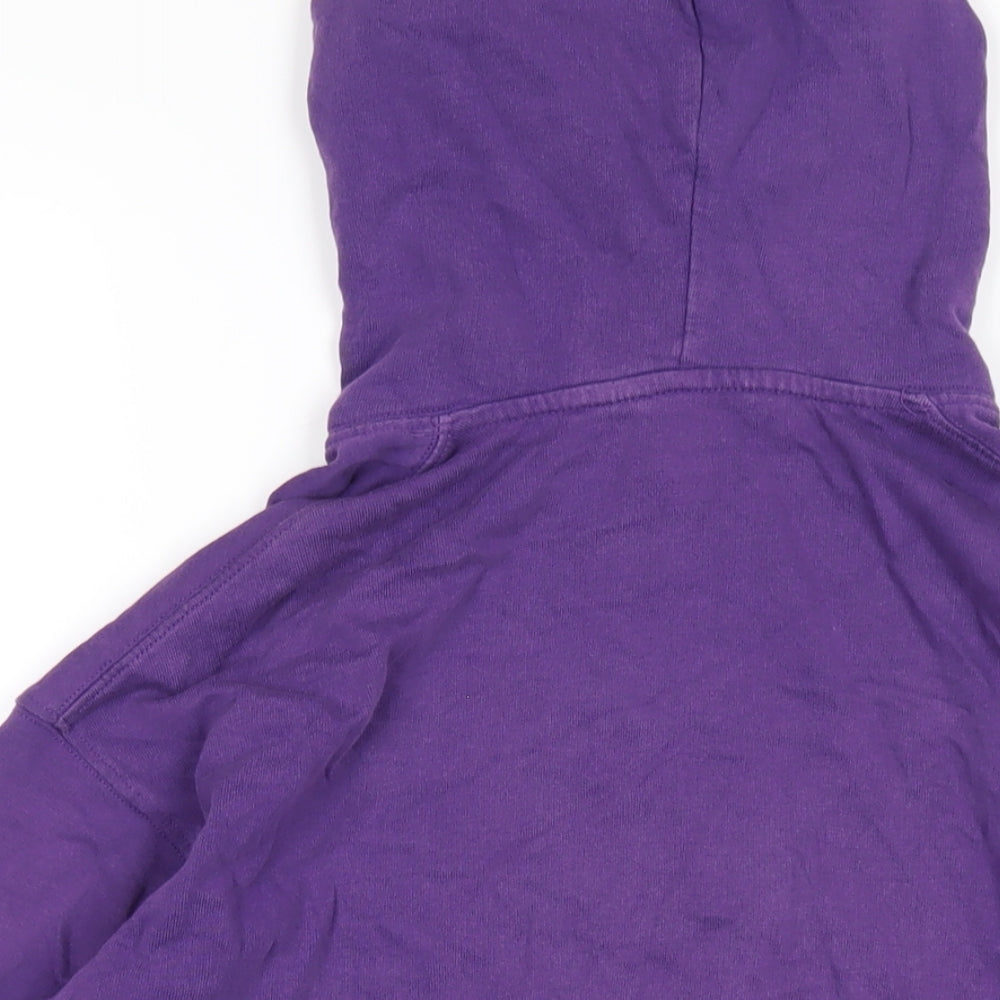 H&M Girls Purple Cotton Pullover Hoodie Size 10-11 Years Pullover