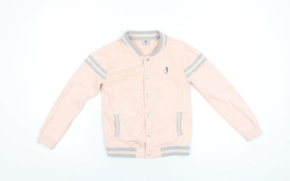 Polar Goose Girls Pink Varsity Jacket Jacket Size 10 Years Snap