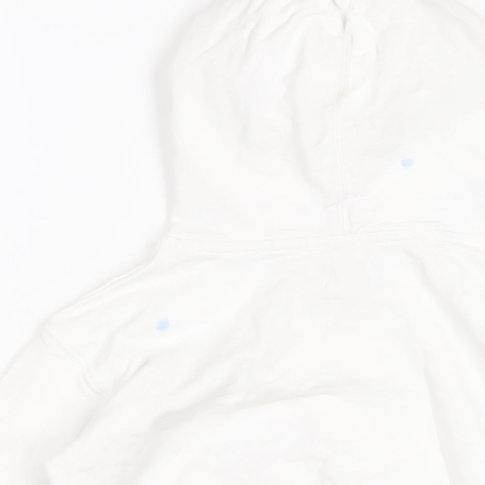 Polo Ralph Lauren Girls White Cotton Pullover Hoodie Size 8-9 Years Pullover
