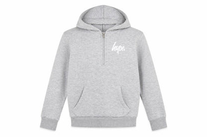 Hype Boys Grey Cotton Pullover Hoodie Size 13 Years Zip