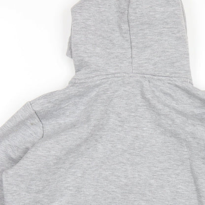 Hype Boys Grey Cotton Pullover Hoodie Size 13 Years Zip
