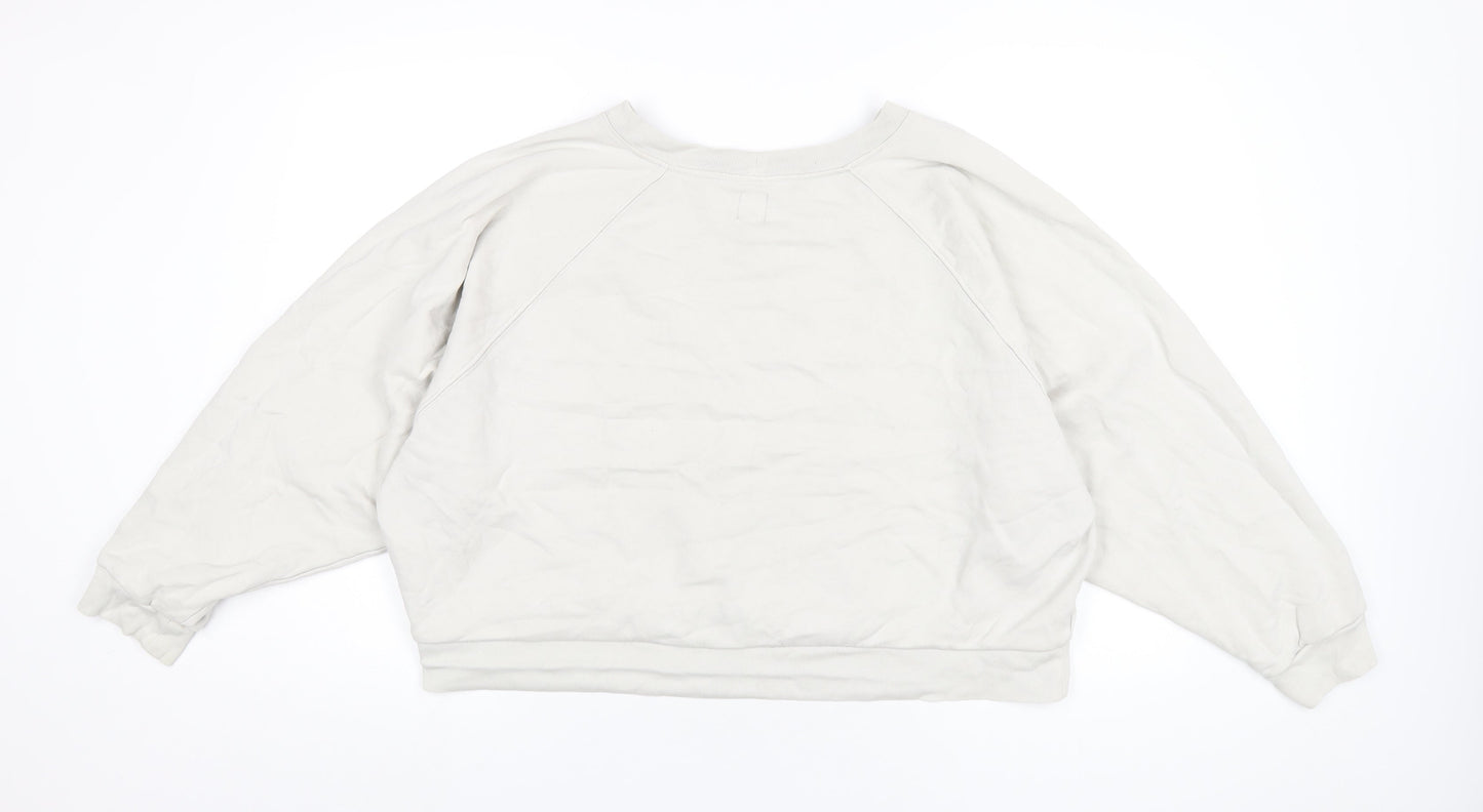 Gap Womens Beige Cotton Pullover Sweatshirt Size XL Pullover