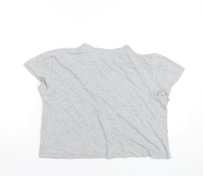 Womens UK Size M Disney Grey Basic T-Shirt
