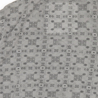 POOLMAN Mens Grey Geometric Cotton Full Zip Sweatshirt Size M