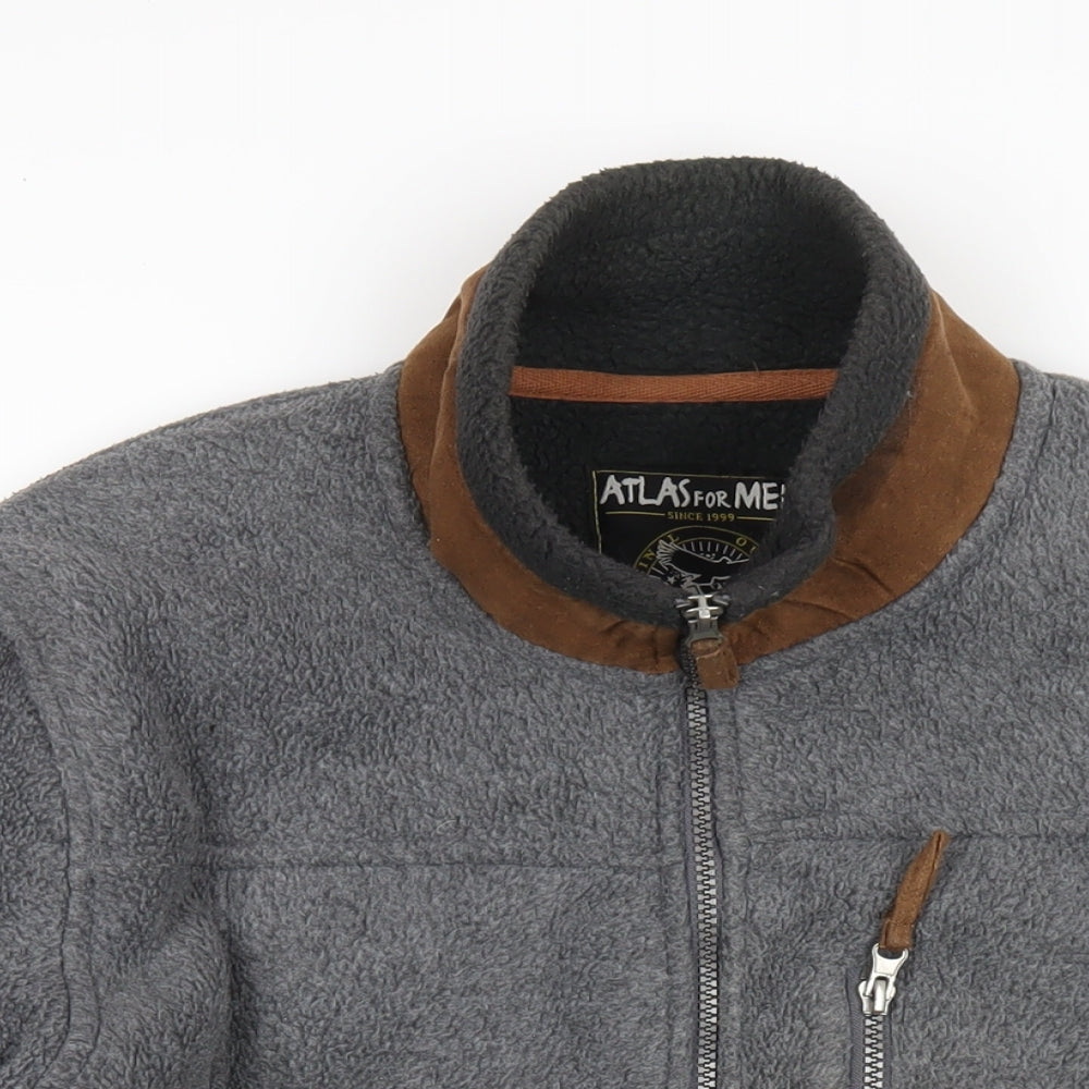 Atlas Mens Grey Jacket Size M Zip