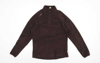 Quechua Womens Brown Polyester Pullover Sweatshirt Size M Zip