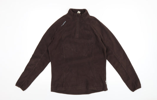 Quechua Womens Brown Polyester Pullover Sweatshirt Size M Zip