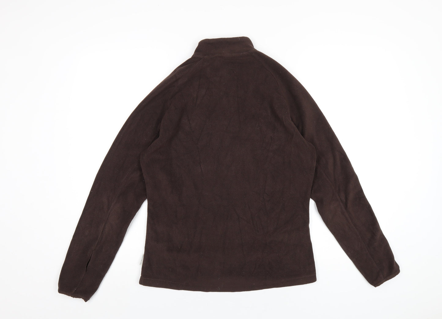 Quechua Womens Brown Polyester Pullover Sweatshirt Size M Zip