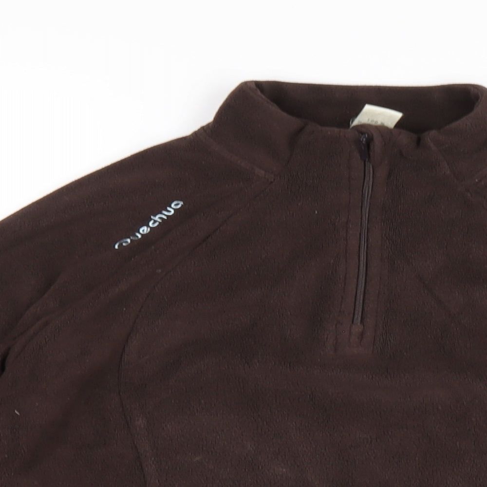 Quechua Womens Brown Polyester Pullover Sweatshirt Size M Zip