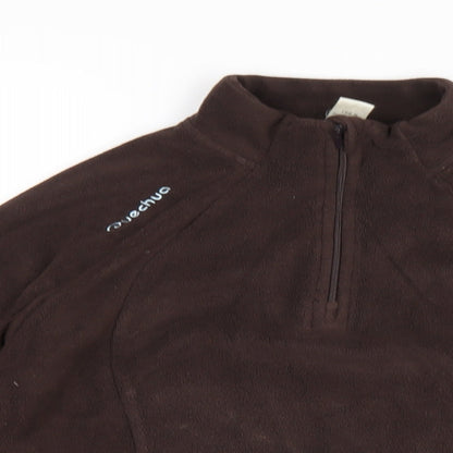 Quechua Womens Brown Polyester Pullover Sweatshirt Size M Zip