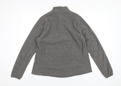 Quechua Womens Grey Polyester Pullover Sweatshirt Size L Zip