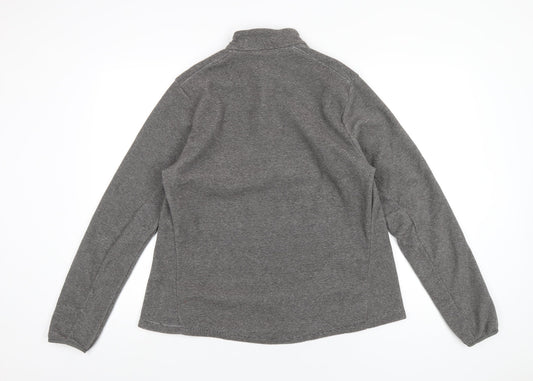 Quechua Womens Grey Polyester Pullover Sweatshirt Size L Zip